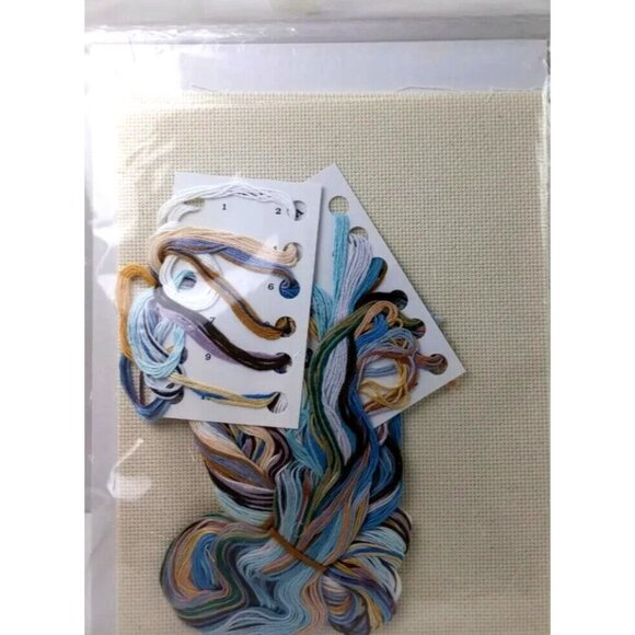 Cross Stitch Kit Janlynn COLLECTING SHELLS #29-19 Counted 12X16 1996 USA Vintage - Picture 3 of 8